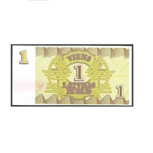 CÉDULA DA LETÔNIA 1 RUBLO FE