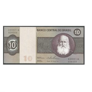 CÉDULA DO BRASIL 10 CRUZEIROS REPOSIÇÃO C 138 A FE