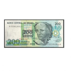 CÉDULA DO BRASIL 200 CRUZEIROS CARIMBO C 212 FE