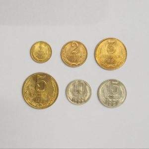 MOEDAS DA RÚSSIA CONJUNTO 6 MOEDAS