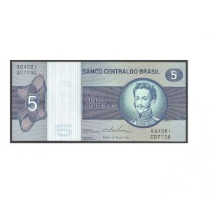 CÉDULA DO BRASIL 5 CRUZEIROS C 135 FE