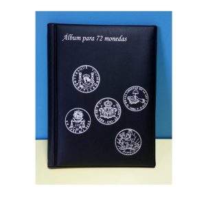 ÁLBUM PARA MOEDAS - 72 MOEDAS - CAPA PRETA