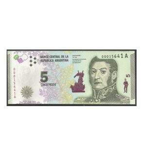 CÉDULA DA ARGENTINA 5 PESOS  FE