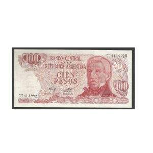 CÉDULA DA ARGENTINA 100 PESOS SOB/FE