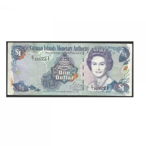 CÉDULA DAS ILHAS CAYMAN 1 DÓLAR 1998 P 21 A MBC