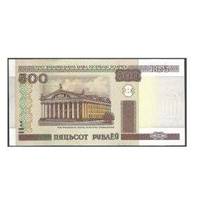 CÉDULA DA BIELORRÚSSIA 500 RUBLOS 2000 FE