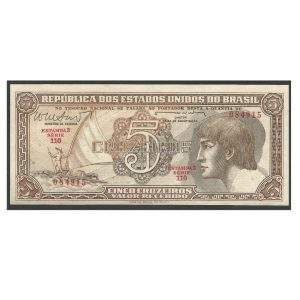 CÉDULA DO BRASIL 5 CRUZEIROS - C 112 FE SÉRIE 110