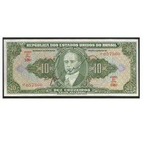 CÉDULA DO BRASIL 10 CRUZEIROS  C 075 SOBERBA