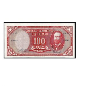 CÉDULA DO CHILE 100 PESOS 1960-1961 SOB/FE