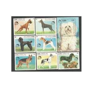 CUBA CÃES 1992 - YV 3190/7 MINT