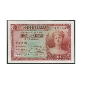 CÉDULA DA ESPANHA 10 PESETAS FE