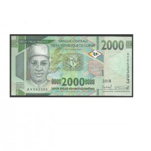 CÉDULA DA GUINÉ 2000 FRANCOS 2018 FE