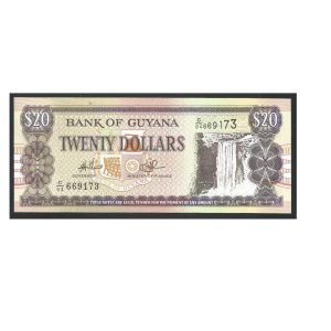 CÉDULA DA GUIANA 20 DÓLARES C/04 FE