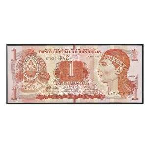 CÉDULA DE HONDURAS 1 LEMPIRA 2012 FE