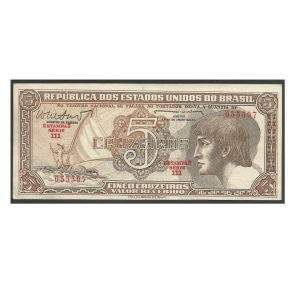 CÉDULA DO BRASIL 5 CRUZEIROS - C 112 FE SÉRIE 111