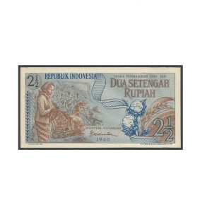 CÉDULA DA INDONÉSIA 2 1/2 RUPIAS 1960 FE