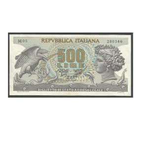 CÉDULA DA ITÁLIA 500 LIRAS LETRA M 05 FE