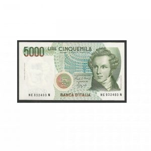 CÉDULA DA ITÁLIA 5000 LIRAS FE