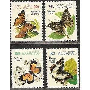 MALAWI - SC Nº 616/9 - BORBOLETAS MINT