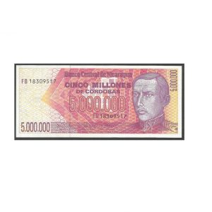 CÉDULA DA NICARÁGUA 5000000 CÓRDOBAS FE