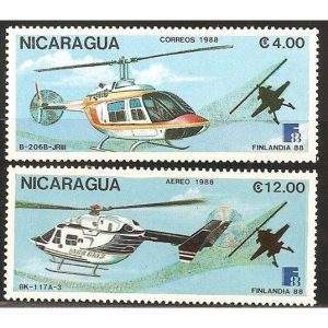 Nicaragua Sc nº 1711/7 Helicópteros
