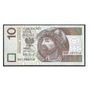 CÉDULA DA POLÔNIA 10 ZLOTY P 173A 1994 FE