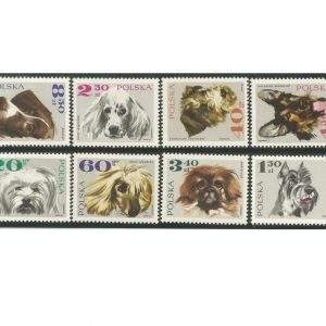 POLÔNIA CÃES 1968 - YV 1748/55 MINT