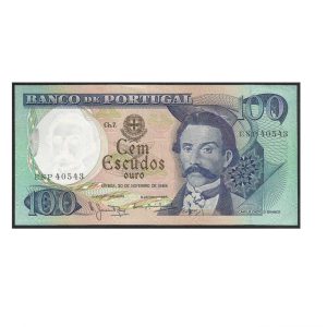 CÉDULA DE PORTUGAL 100 ESCUDOS 1965 FE