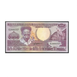 CÉDULA DO SURINAME 100 GULDEN 1986 P 133 A FE