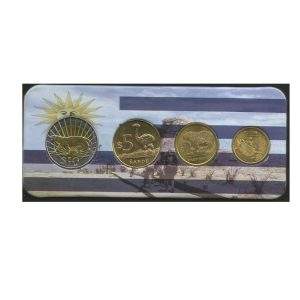 MOEDAS DO URUGUAI - CONJUNTO COM 4 MOEDAS- FAUNA