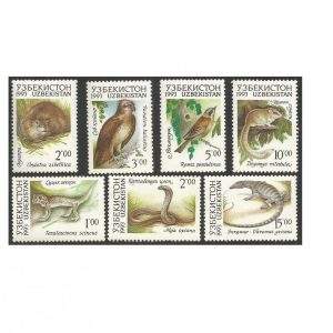 USBEQUISTÃO ANIMAIS - ANO 1993 YV 7/13 MINT