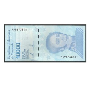CÉDULA DA VENEZUELA 10.000 BOLÍVARES 2019 SOB/FE