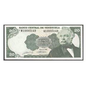 CÉDULA DA VENEZUELA 20 BOLÍVARES - 1990 FE
