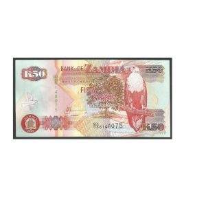 CÉDULA DA ZÂMBIA 50 KWACHA 2009 P 37i FE