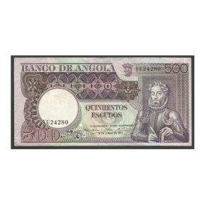 CÉDULA DE ANGOLA 500 ESCUDOS SOBERBA