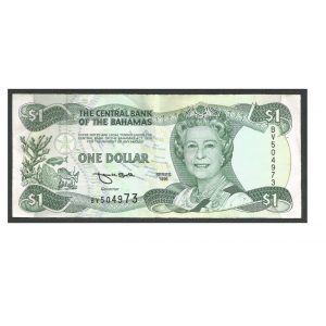 CÉDULA DAS BAHAMAS 1 DÓLAR 1996 MBC