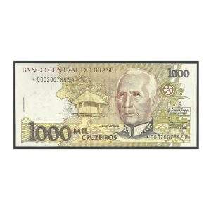 CÉDULA DO BRASIL 1000 CRUZEIROS - C 217 A REPOSIÇÃO FE