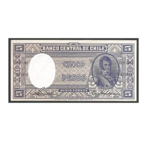 CÉDULA DO CHILE 5 PESOS FE