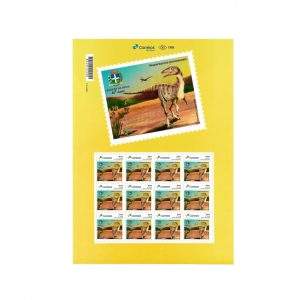 SELO DO BRASIL FOLHA VESPERSAURUS PARANAENSIS - MINT
