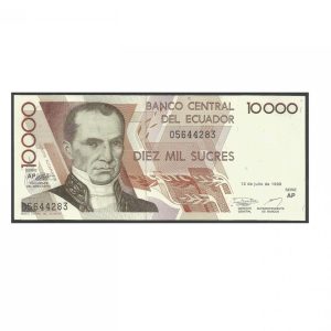 CÉDULA DO EQUADOR 10000 SUCRES 1999 P 127 FE