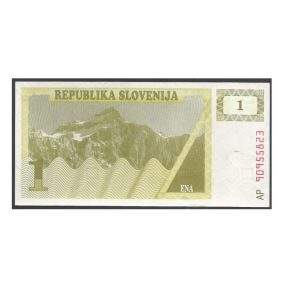 CÉDULA DA ESLOVÊNIA 1 TONAR 1990 FE