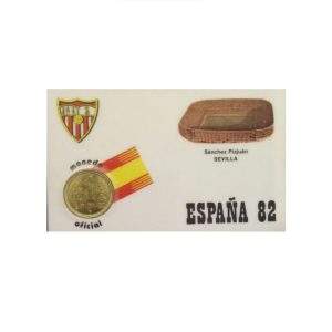 MOEDAS DA ESPANHA 1980 - COPA 1982 NA CARTELA