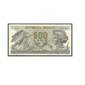 CÉDULA DA ITÁLIA 500 LIRAS LETRA E-21 FE