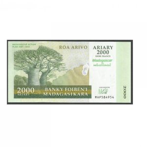 CÉDULA DE MADAGASCAR 2000 ARIARY 2007 P 93 FE