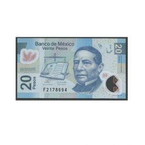 CÉDULA DO MÉXICO 20 PESOS - POLÍMERO