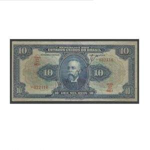 CÉDULA DO BRASIL 10000 RÉIS R 110 D SOBERBA