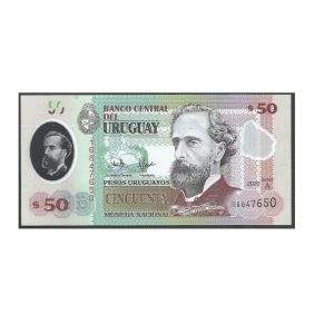 CÉDULA DO URUGUAI 50 PESOS 2020 POLÍMERO FE