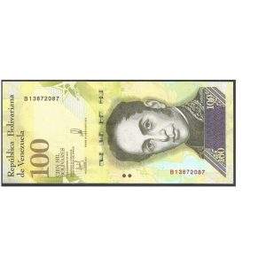 CÉDULA DA VENEZUELA 100.000 BOLÍVARES 2017 FE