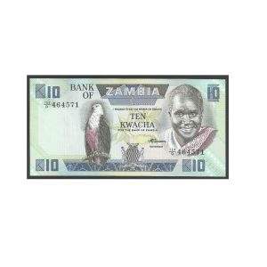CÉDULA DA ZÂMBIA 10 KWACHA FE
