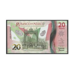 CÉDULA DO MÉXICO 20 PESOS POLÍMERO FE